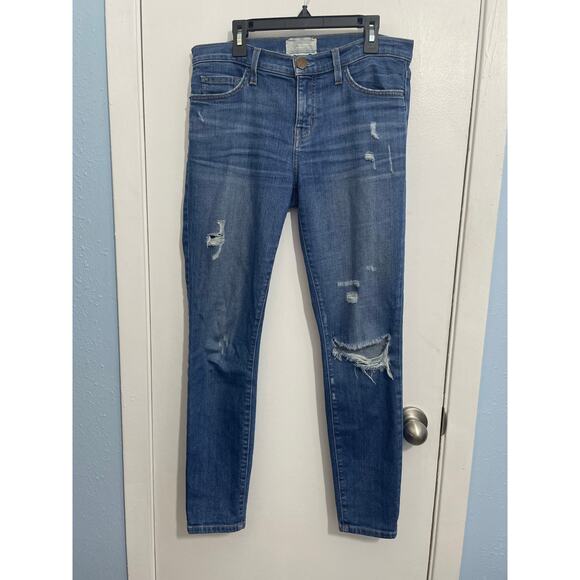 Current Elliott Jeans Size 28 Mid Rise Stiletto Skinny Distressed Festival Read - Picture 1 of 7